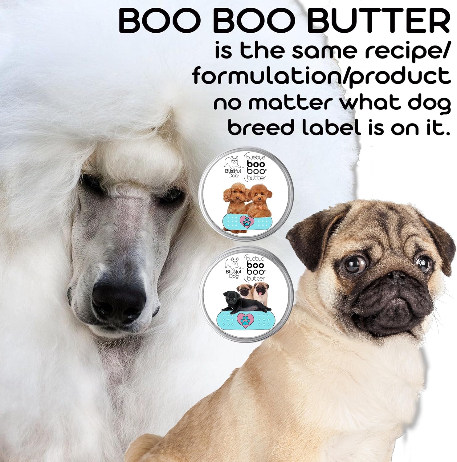 8 oz Tin of Blissful Dog German Shepherd Booboo Butter for Dry Skin Relief