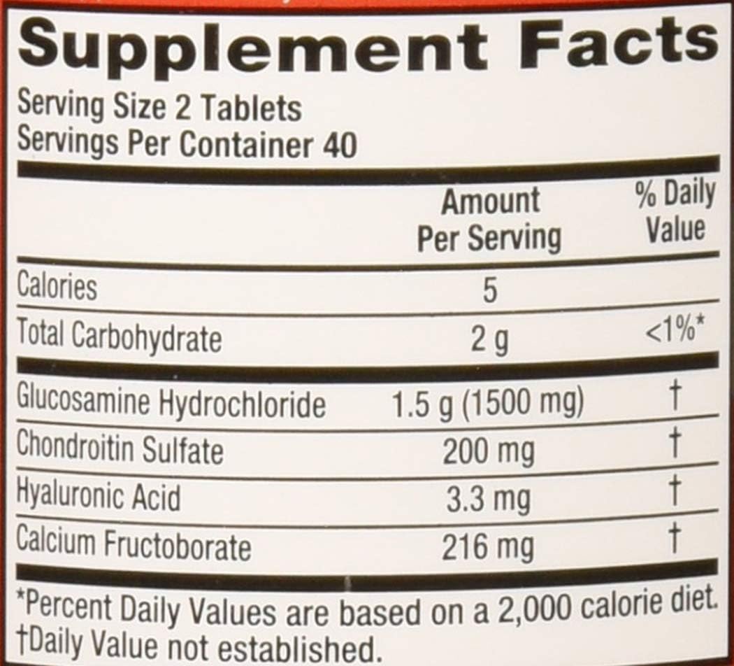 80 Count Move Free Triple Strength Joint Supplement with Glucosamine, Chondroitin, and Hyaluronic Acid
