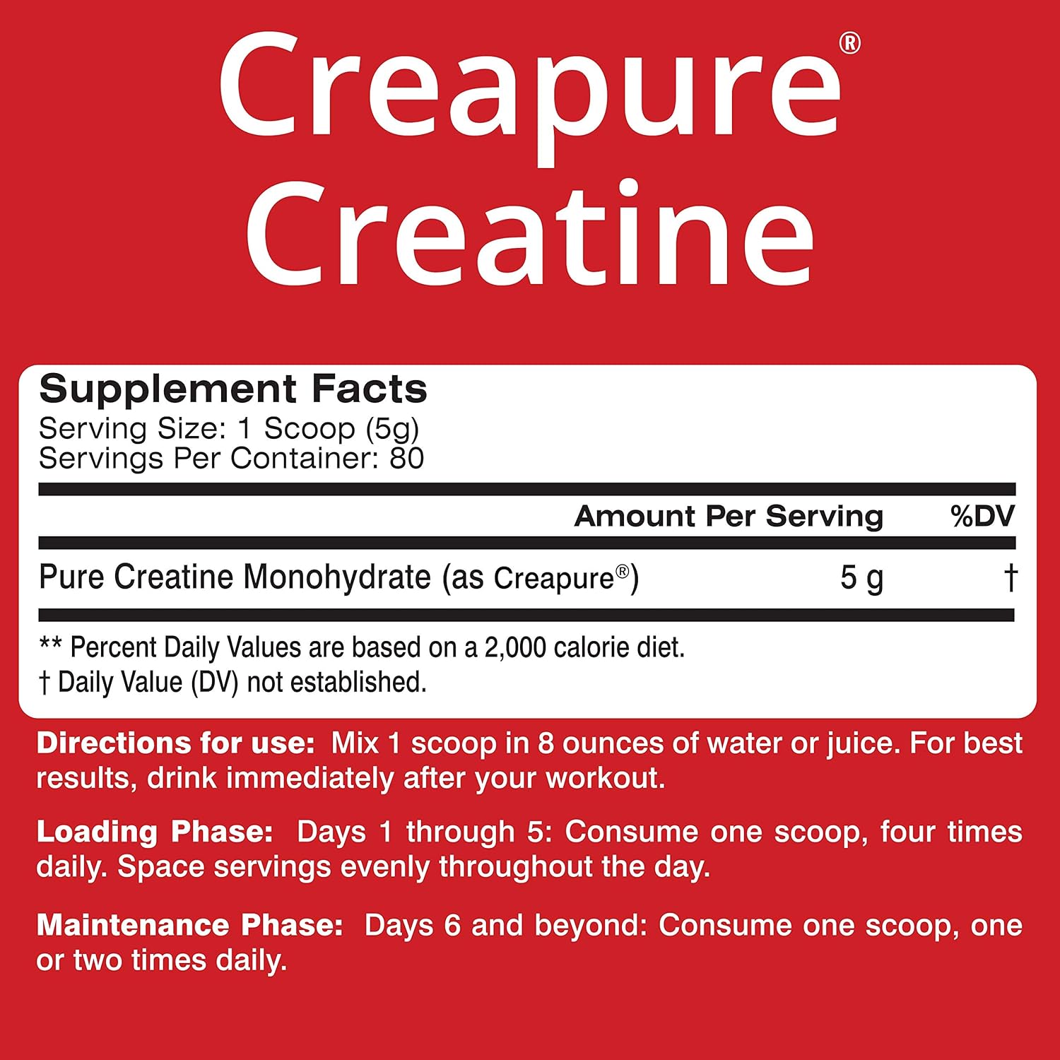 80 Servings MTS Nutrition Creapure Creatine Powder for Muscle Growth and Recovery - Unflavored Supplement