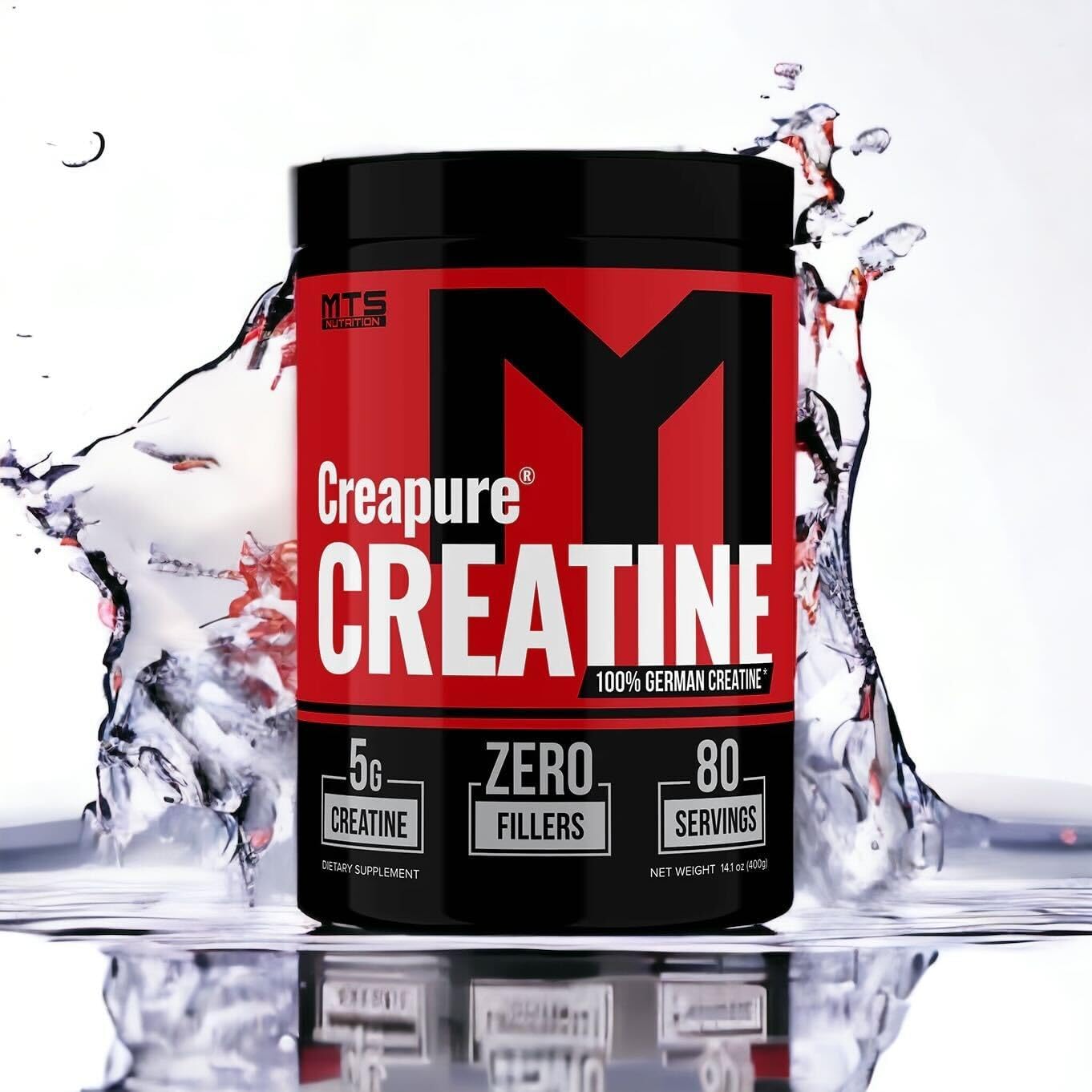 80 Servings MTS Nutrition Creapure Creatine Powder for Muscle Growth and Recovery - Unflavored Supplement