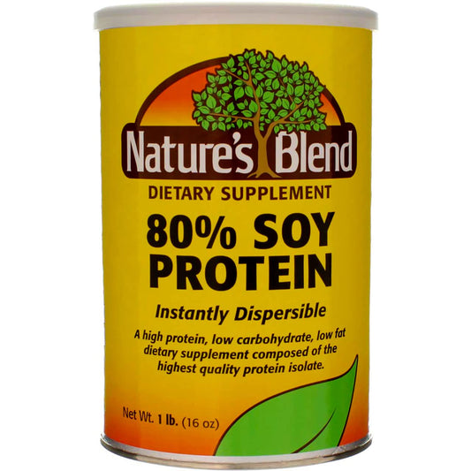 80% Soy Isolate Protein Powder - 1 lb - Natural Blend