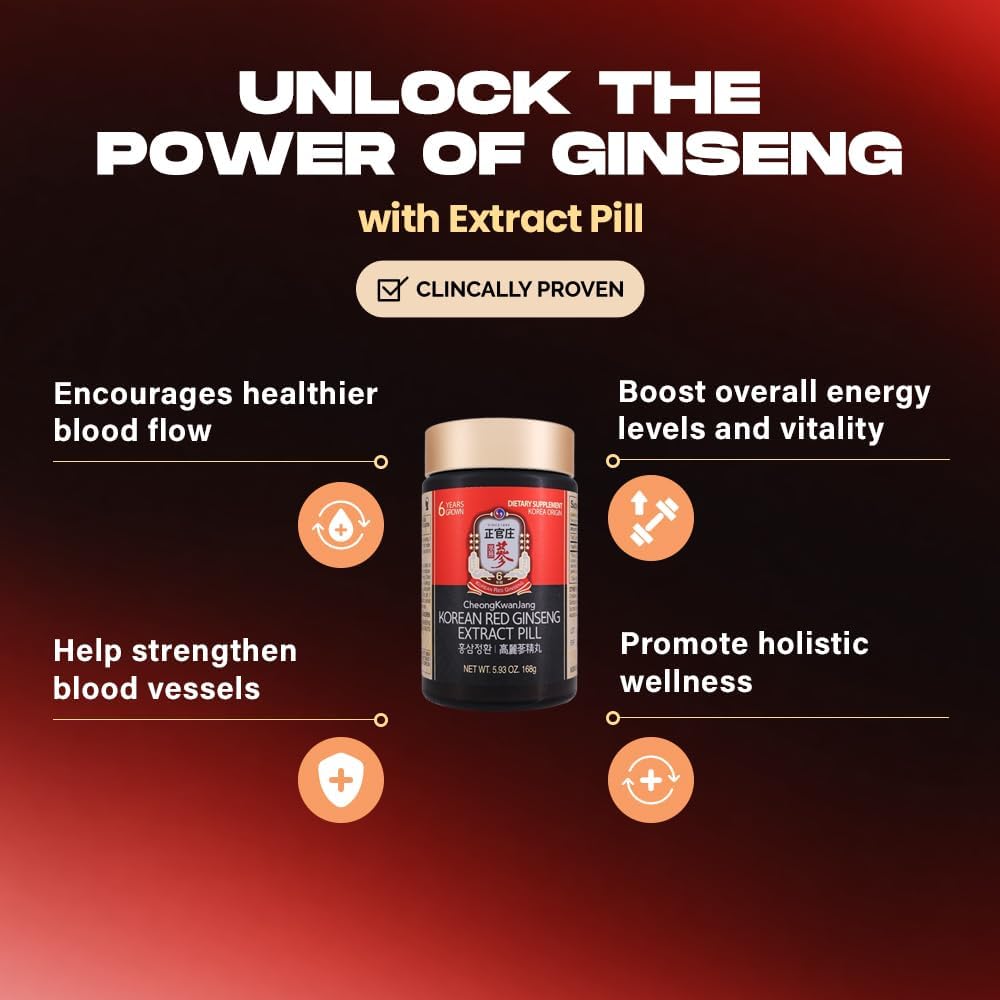 800 Pills CheongKwanJang Korean Panax Red Ginseng Extract - Natural Energy Supplements for Men & Women