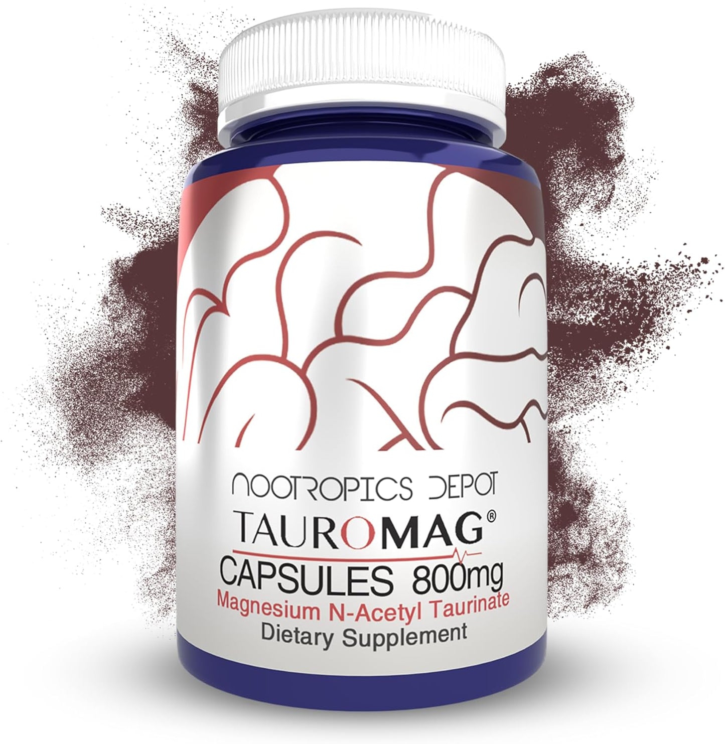 800mg Magnesium N-Acetyl Taurinate Capsules - 30 Count by Nootropics Depot