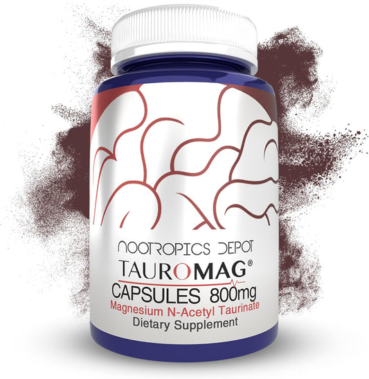 800mg Magnesium N-Acetyl Taurinate Capsules - 30 Count by Nootropics Depot