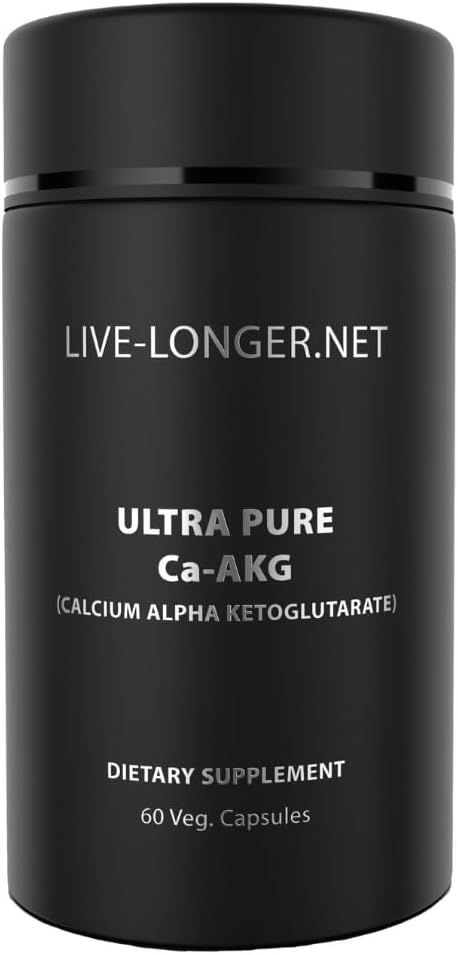 80mg Calcium Alpha-ketoglutarate (Ca-Akg) per 2 Capsule Serving by Live-Longer.net
