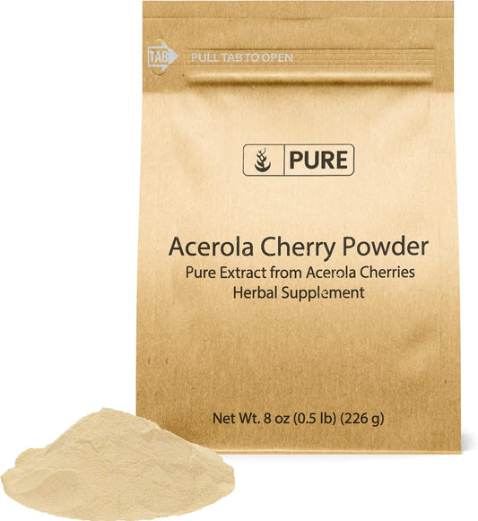 8oz Acerola Cherry Powder | Pure Original Ingredients | Non-GMO, Gluten Free | Eco-Friendly Packaging