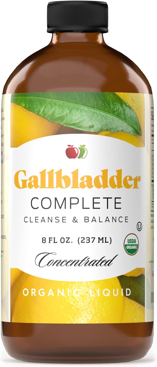8oz Organic Liquid Concentrate Gallbladder Support Supplement - Natural Digestive Vinegar Bitters