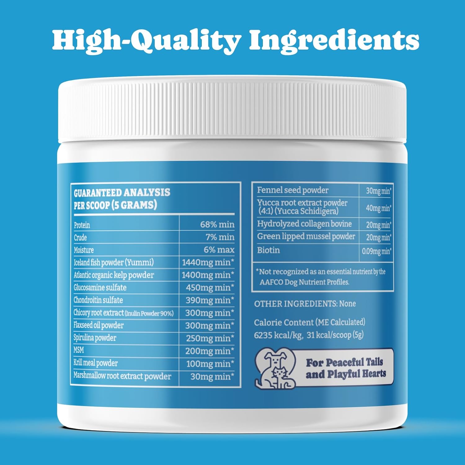 9-in-1 Dog Supplement Powder with Iceland Fish - Gut Health, Hip & Joint Support - 6.35oz Fish Flavor
