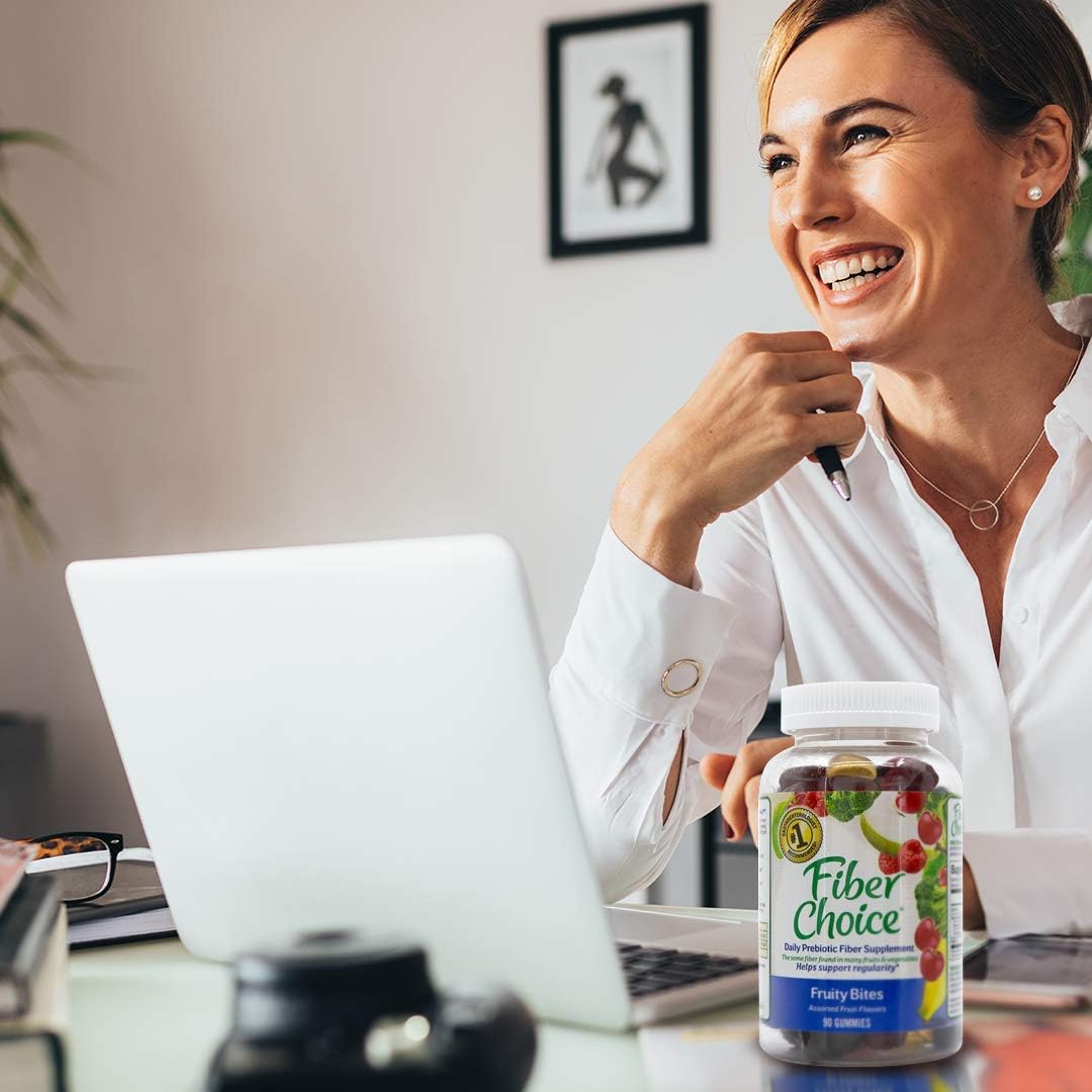 90 Assorted Fruit Fiber Choice Gummies for Daily Digestive Health