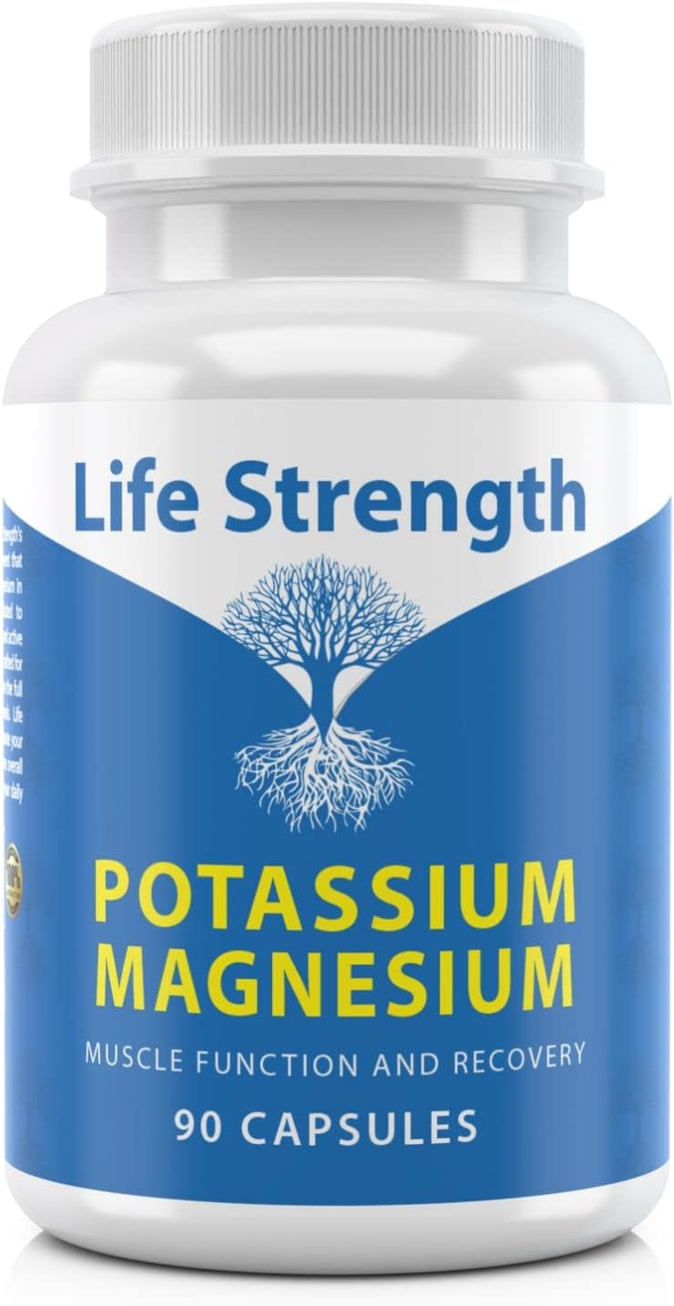 90 Capsules LifeStrength Magnesium Potassium Complex Supplement for High Absorption & Vascular Health