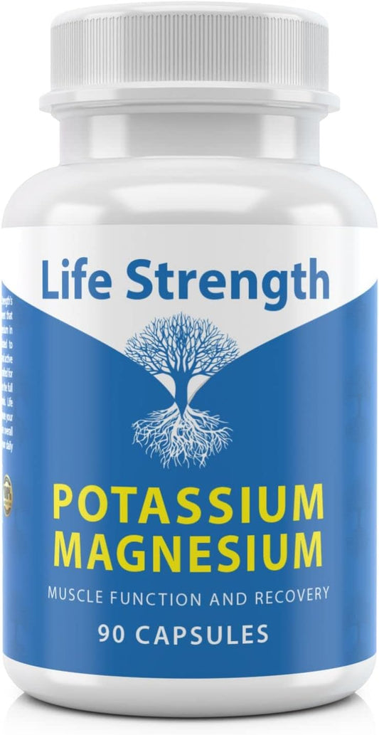 90 Capsules LifeStrength Magnesium Potassium Complex Supplement for High Absorption & Vascular Health