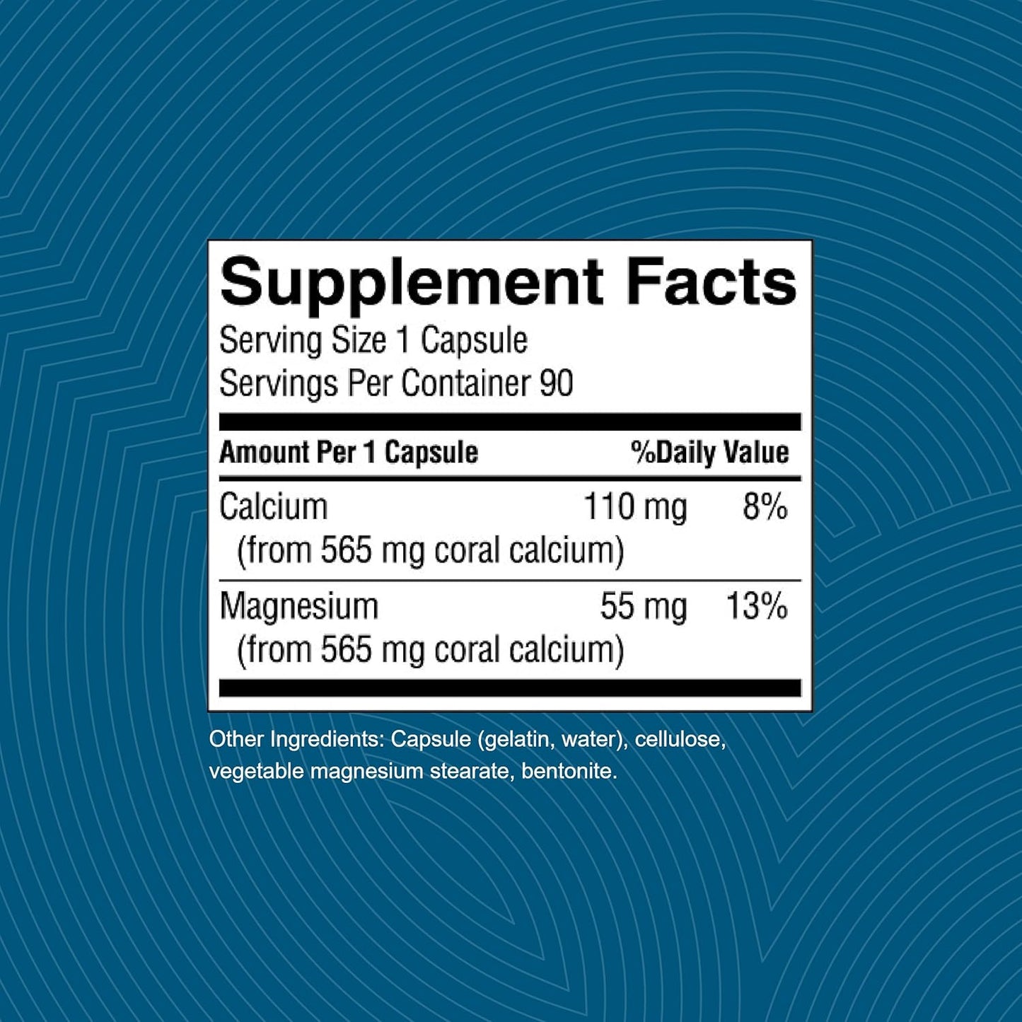 90 Capsules of Nature's Sunshine Coral Calcium for Bone Health and Mineral Support