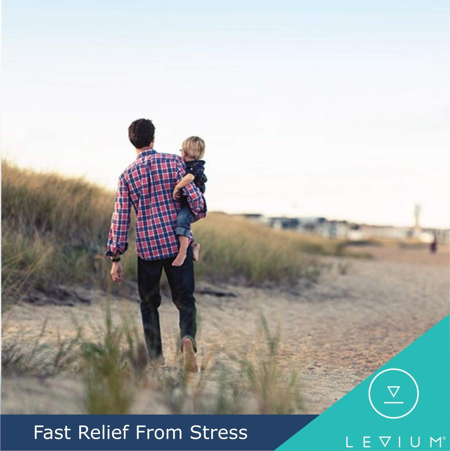 90 Count Bottle of Levium Natural Mood Boosting Capsules for Stress Relief - 30 Day Supply