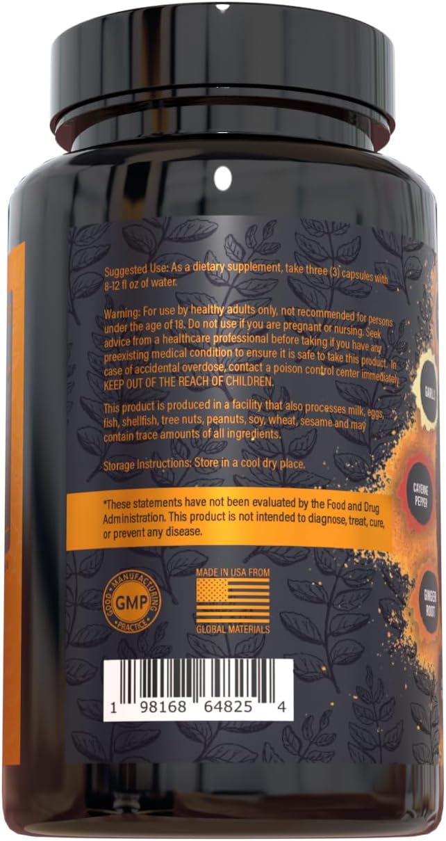 90 Count Bright Nutrients Curry Pill Dietary Supplement with High-Curcumin Turmeric, Garlic, Ginger, Cayenne, and Black Pepper