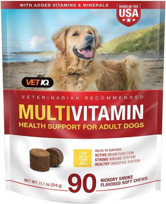 90 Count VetIQ Multivitamin Soft Chews for Dogs - Health Support Supplement