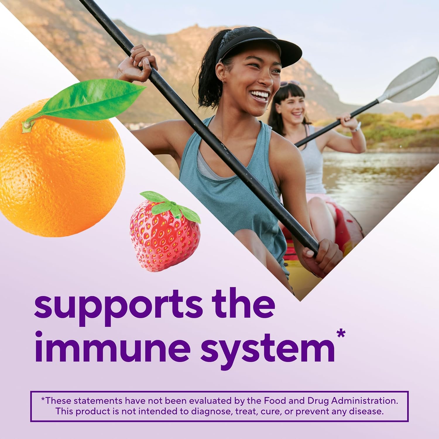 90 Count Vitafusion Power Zinc Gummy Vitamins for Immune Support, Strawberry Tangerine Flavor