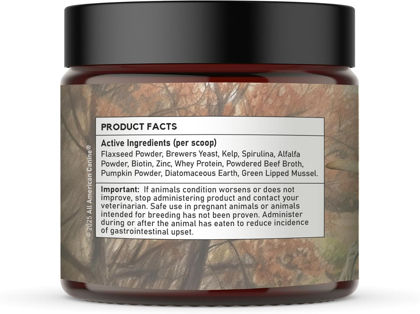 90 Servings All American Canine Skin & Coat Natural Protein Powder Supplement