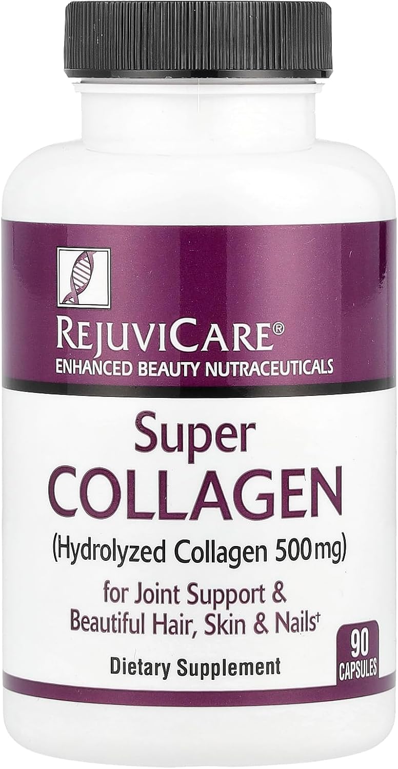 90 Servings of Rejuvicare Super Collagen Capsules for Beauty, Healthy Joints, Hair, Skin, & Nails - Multi