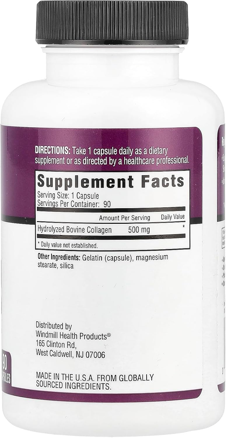 90 Servings of Rejuvicare Super Collagen Capsules for Beauty, Healthy Joints, Hair, Skin, & Nails - Multi