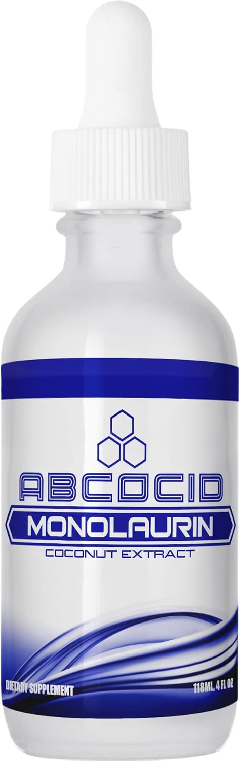 900 mg Monolaurin Liquid Extract - 4.8 Oz, 158 Servings, Made in USA - Quick Absorption, Potent Ingredients - Non-GMO, GMP Certified