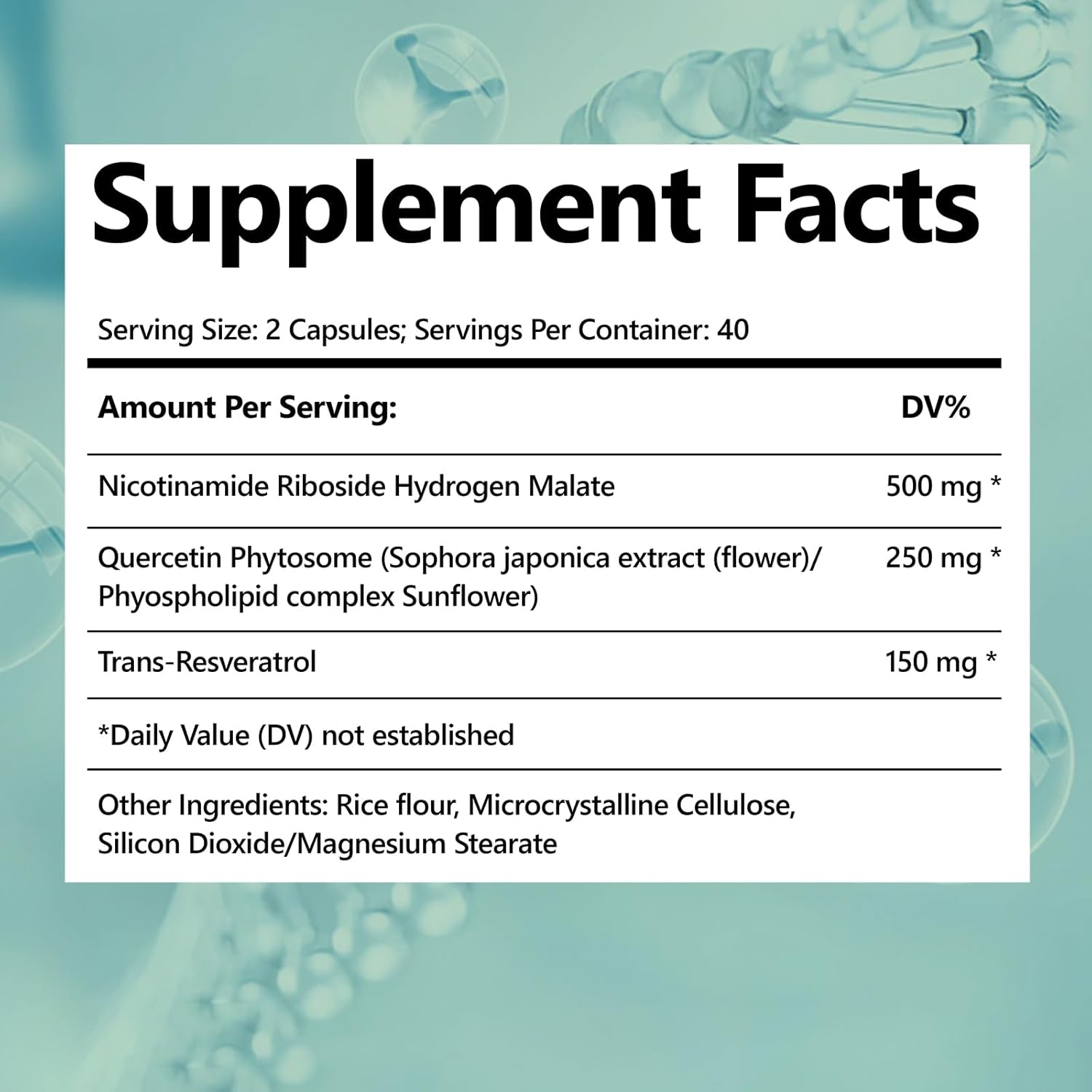 900mg Komzlait NAD Nicotinamide Riboside Resveratrol Supplement - 80 Capsules