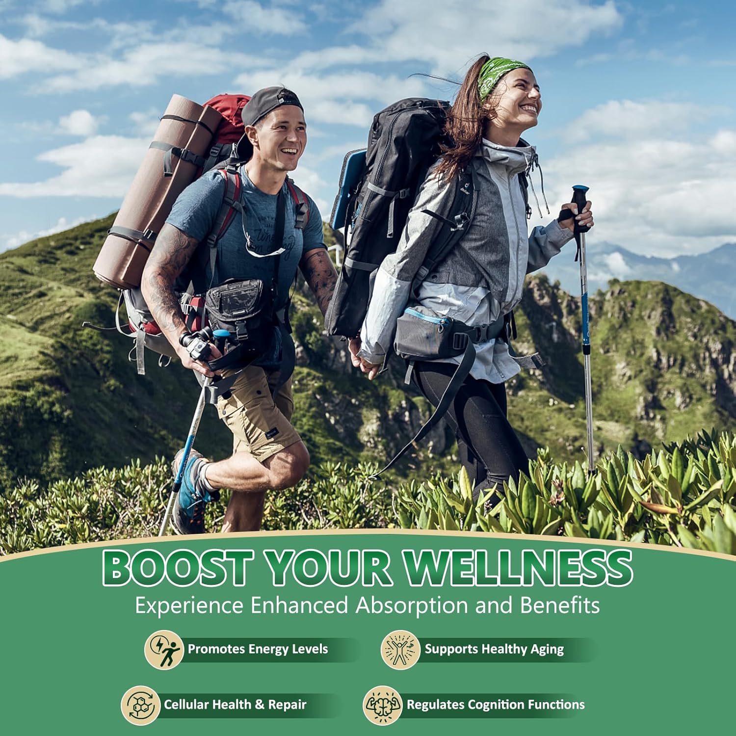 900mg Komzlait NAD Nicotinamide Riboside Resveratrol Supplement - 80 Capsules