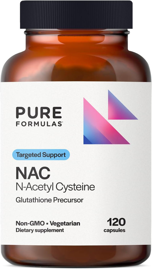 900mg N-Acetyl-L-Cysteine (NAC) Capsules - Antioxidant & Immune Support Supplement for Detox & Recovery - Non-GMO & Vegetarian - 120 Caps