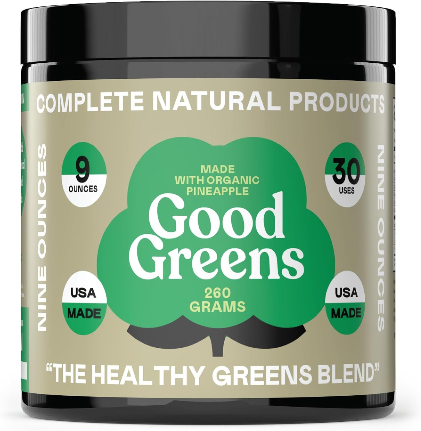 9oz Good Greens Superfood Powder - Complete Natural Healthy Greens Blend - 30 Servings