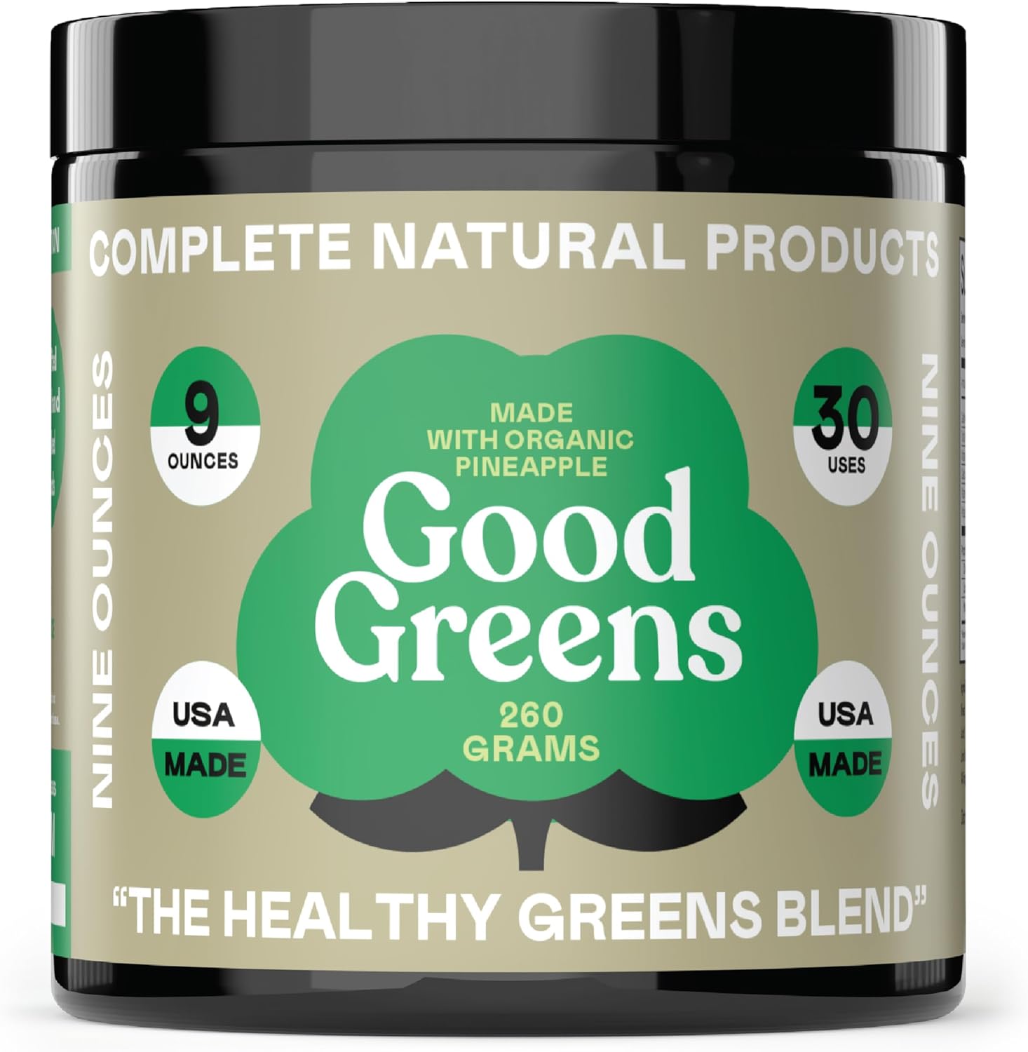 9oz Good Greens Superfood Powder - Complete Natural Healthy Greens Blend - 30 Servings