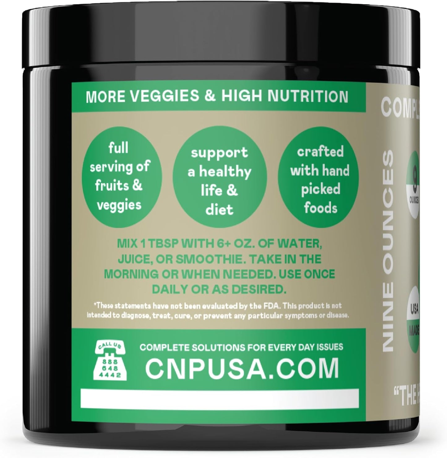 9oz Good Greens Superfood Powder - Complete Natural Healthy Greens Blend - 30 Servings