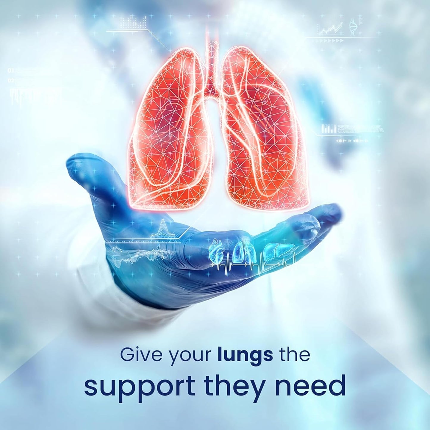 AAMATEC LIFE Lung Support Dietary Supplements - Herbal Formula for Lung Health - 60 Capsules