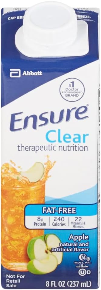 Abbott 64903 Ensure Clear Apple 8 Ounce Recloseable Carton - Single Pack