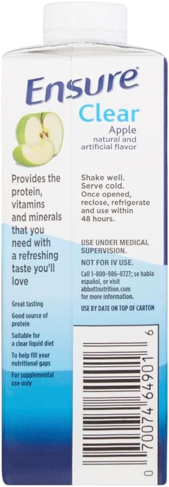 Abbott 64903 Ensure Clear Apple 8 Ounce Recloseable Carton - Single Pack