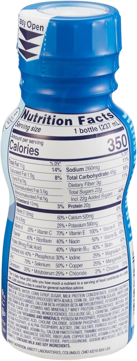 Abbott Ensure Enlive Chocolate Nutrition Shakes, 8oz Bottles, Case of 24 - Advanced Therapeutic Formula
