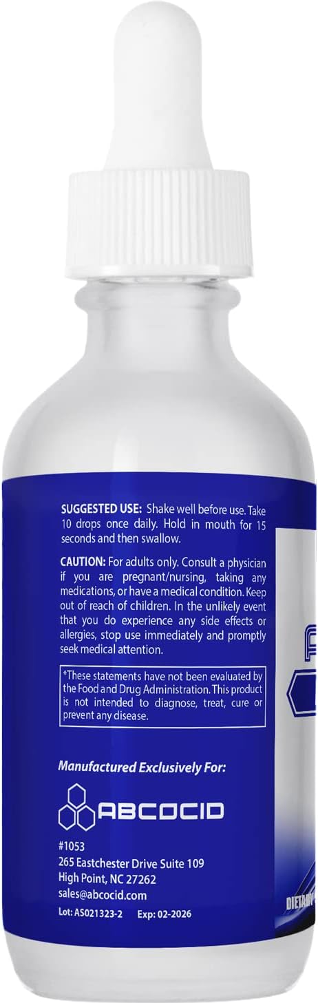 ABCOCID Kava Kava Root Extract Liquid - 490mg, 4oz, 240 Servings - USA Made, Fast Absorption, Potent Ingredients, Third-Party Tested, Non-GMO, GMP Certified, Cruelty-Free