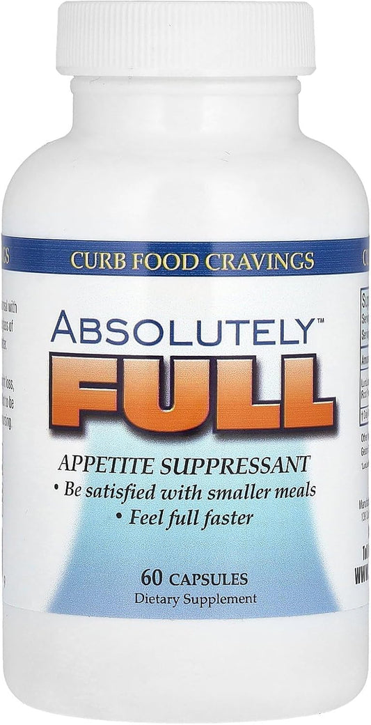Absolute Nutrition Appetite Suppressant Capsules - Curb Cravings & Feel Full - 60 Count