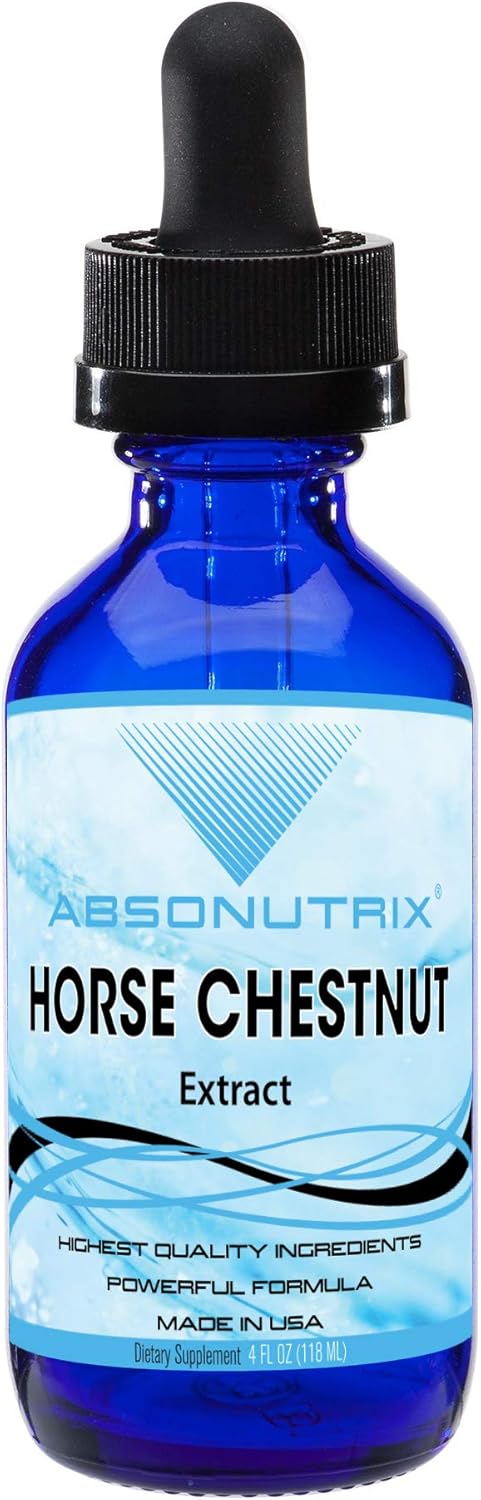 Absonutrix Horse Chestnut Extract 550mg Drops - 4 Oz (200 Servings) - Detox & Circulation Support - Third-Party Tested - USA Made