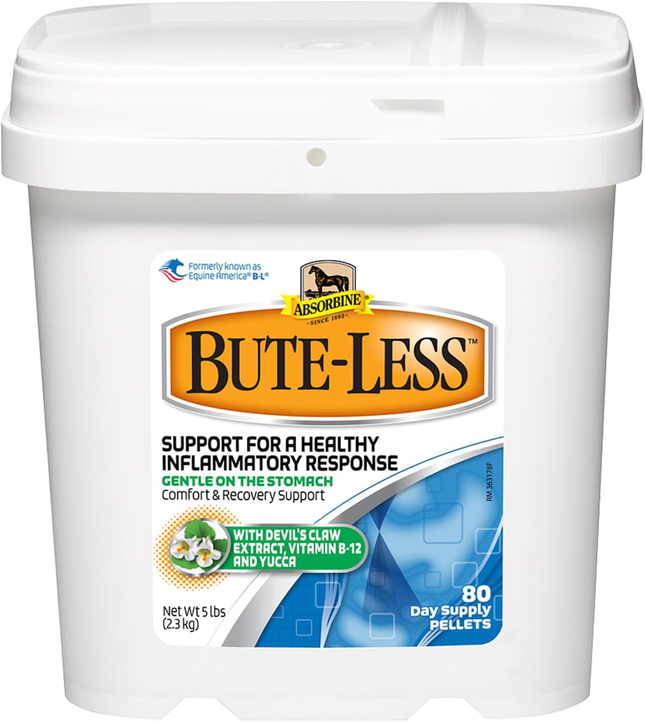Absorbine Bute-Less Pellets for Comfort & Recovery, Supports Healthy Inflammatory Response, 5 lb - 80 Day Supply