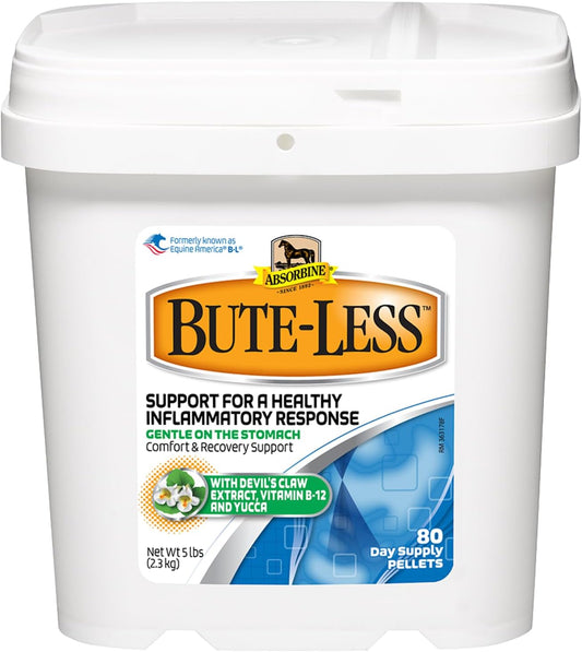 Absorbine Bute-Less Pellets for Comfort & Recovery, Supports Healthy Inflammatory Response, 5 lb - 80 Day Supply