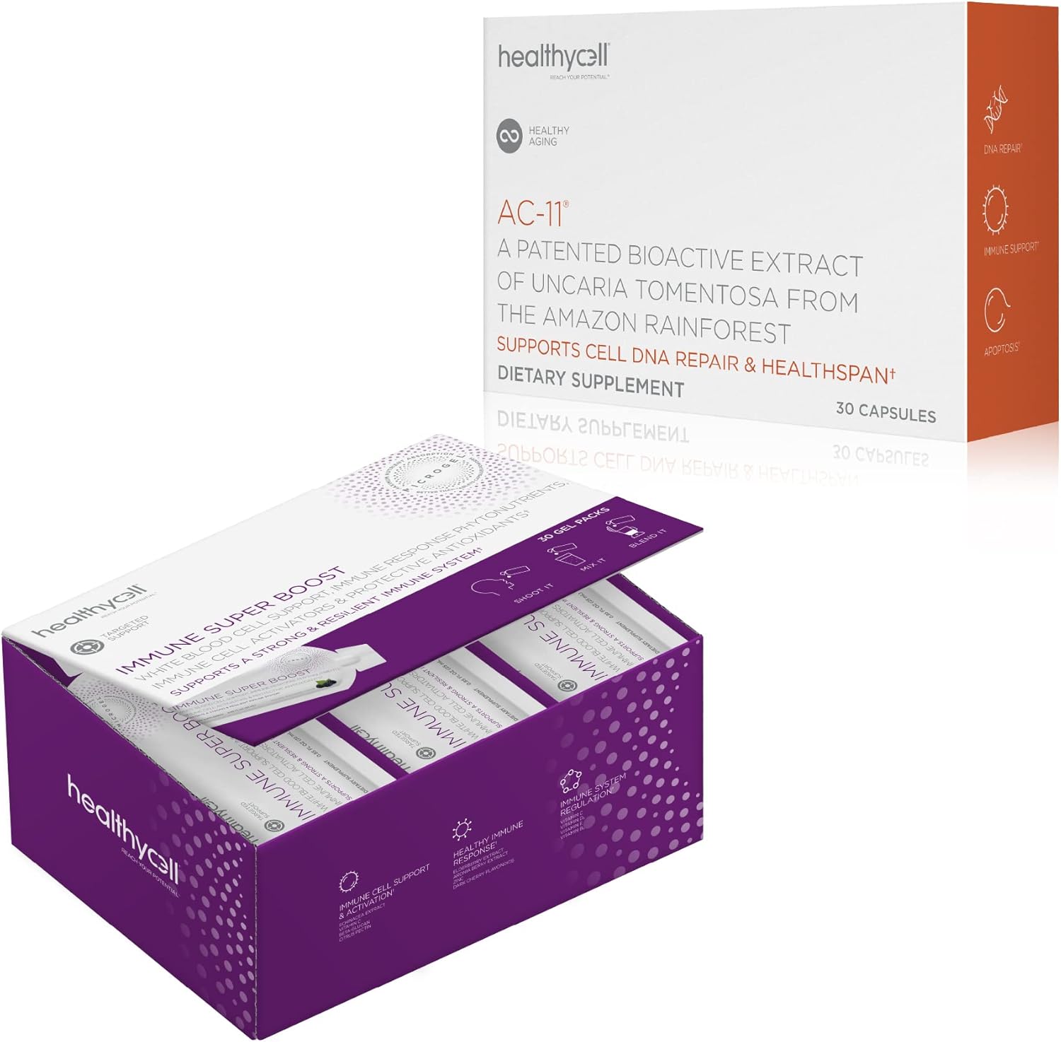 AC-11 Immunity Bundle - Anti-Aging & Immune Boost Supplement - High Absorption Liquid Formula