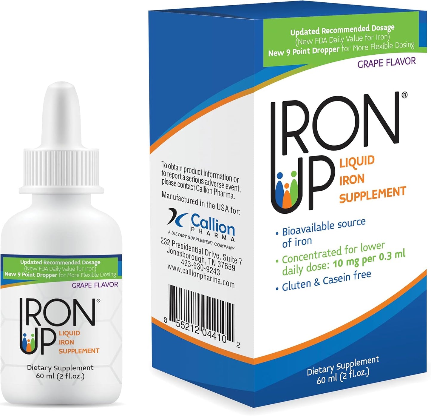 A.C. GRACE COMPANY Liquid Iron Supplement, Grape Flavor, 2 fl oz - Boost Your Iron Levels