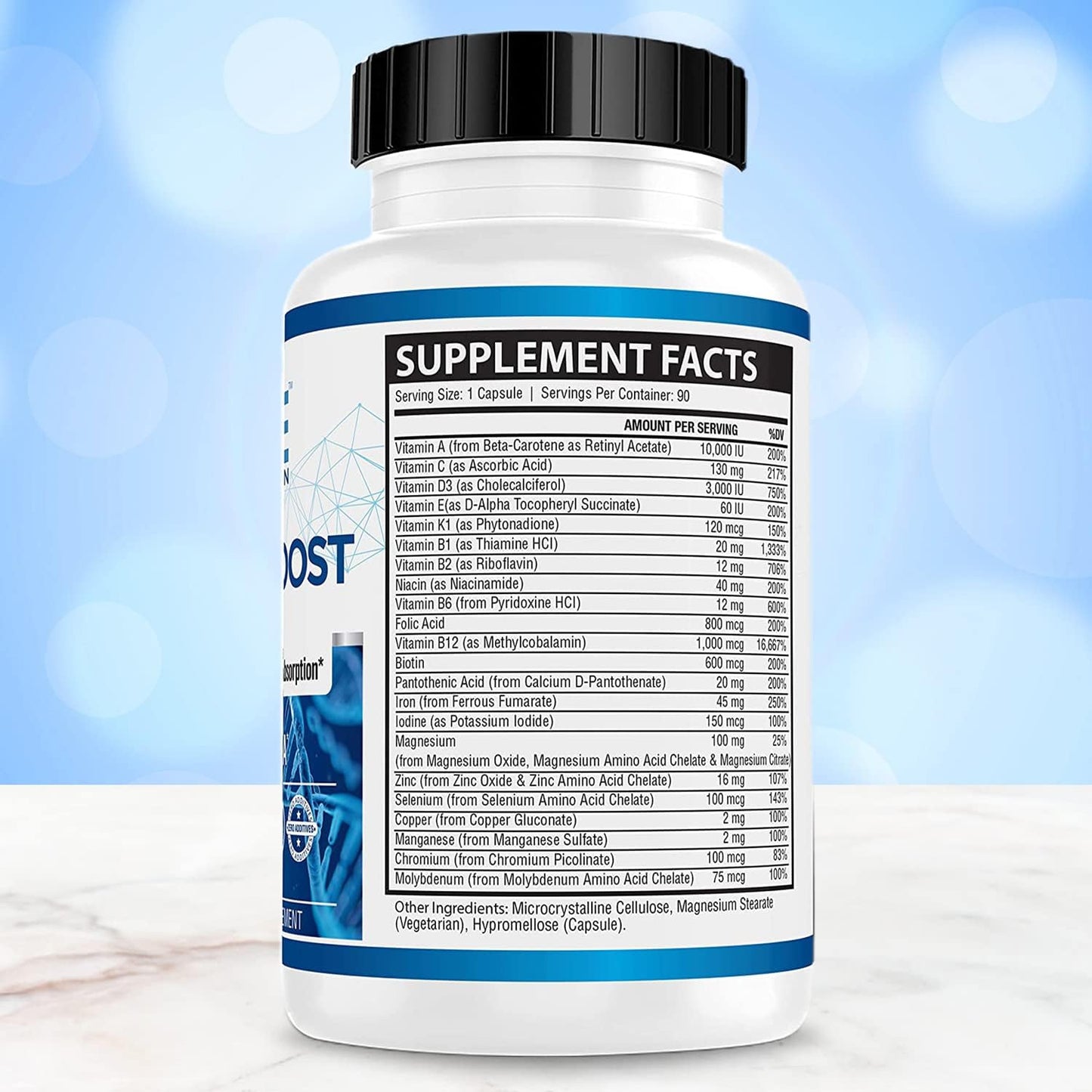 ACE NUTRITION Bariatric Boost One-A-Day Multivitamin - 90 Day Supply with Iron | Non-GMO, Gluten Free, Made in USA