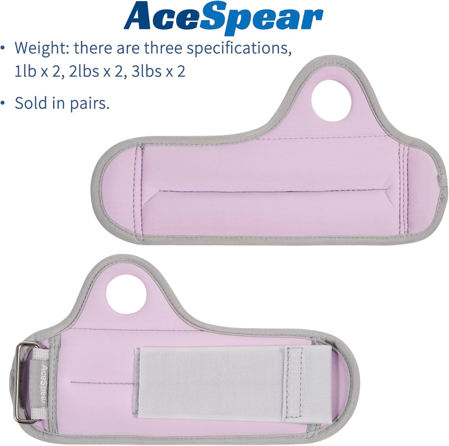 AceSpear Wrist Weights Set of 2 with Thumb Loops Lock - 1lb, 2lb, 3lb - Purple Blue Weighted Gloves for Men and Women - Hand Weights for Running and Walking