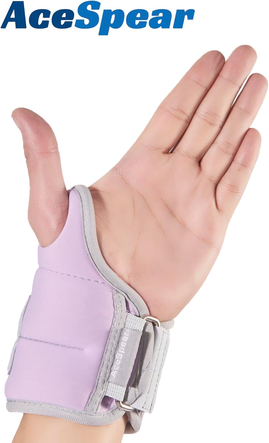 AceSpear Wrist Weights Set of 2 with Thumb Loops Lock - 1lb, 2lb, 3lb - Purple Blue Weighted Gloves for Men and Women - Hand Weights for Running and Walking