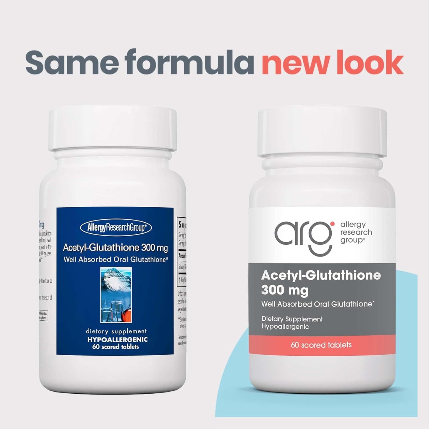 Acetyl-Glutathione by Allergy Research Group - High Absorption Oral Glutathione for Immune Support - 300mg, 60 Capsules