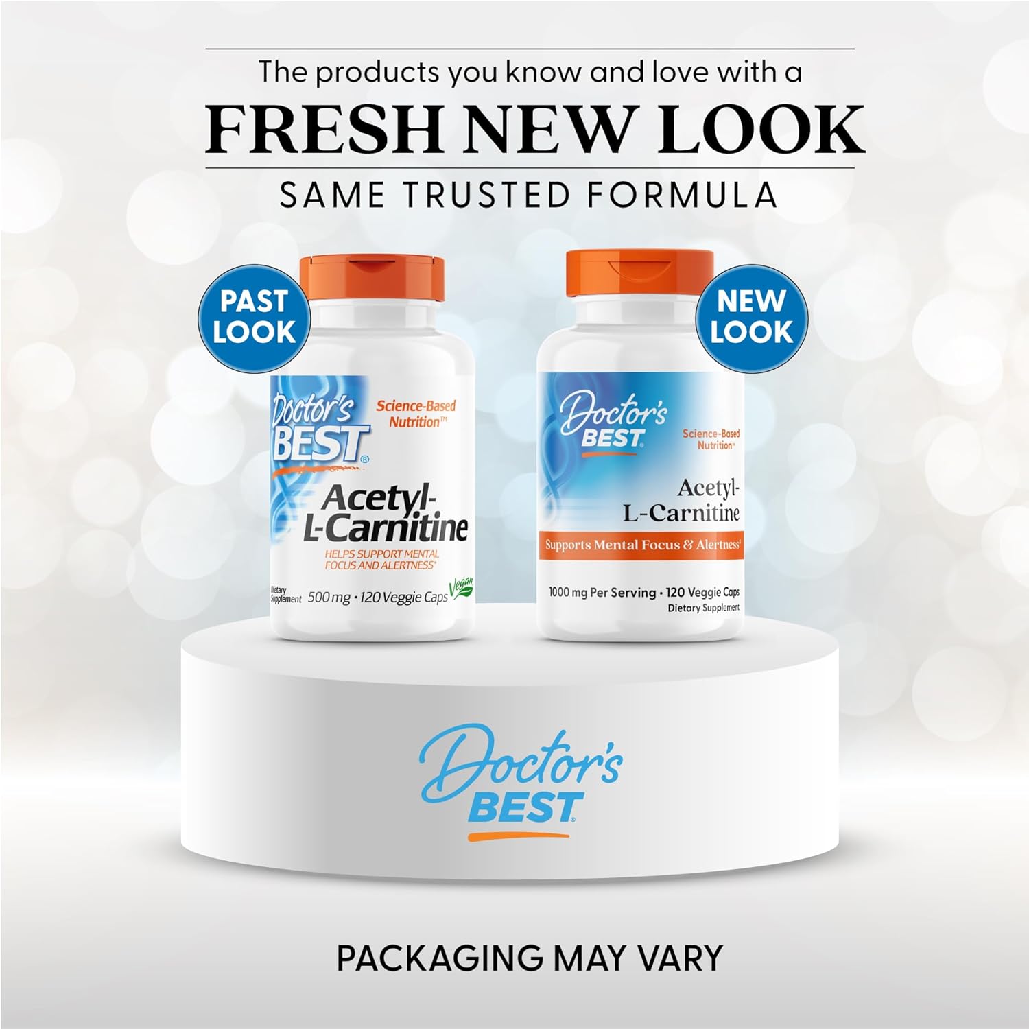 Acetyl-L-Carnitine Supplement for Mental Focus & Alertness - Non-GMO, Gluten Free, Vegan Veggie Caps - 120 Count