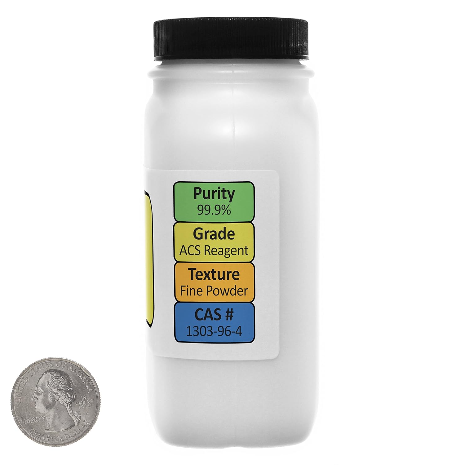 ACS Grade Sodium Borate Decahydrate Powder 1 Lb - 99.9% Purity - Two Space-Saver Bottles - Eisen-Golden Labs