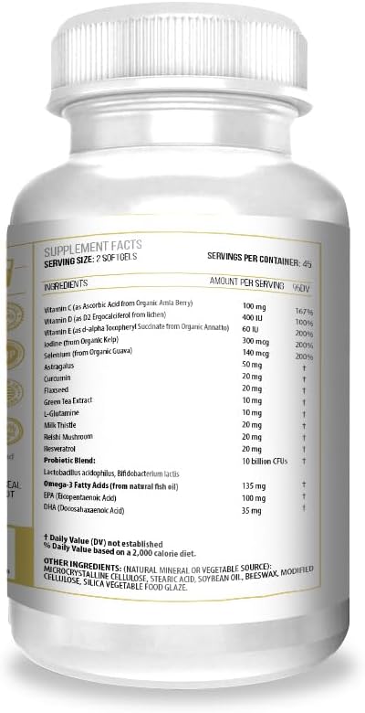 ACTIF Breast Health Maximum Support Supplement - 15 Advanced Factors, Omega-3, Non GMO - 90 Count, Made in USA