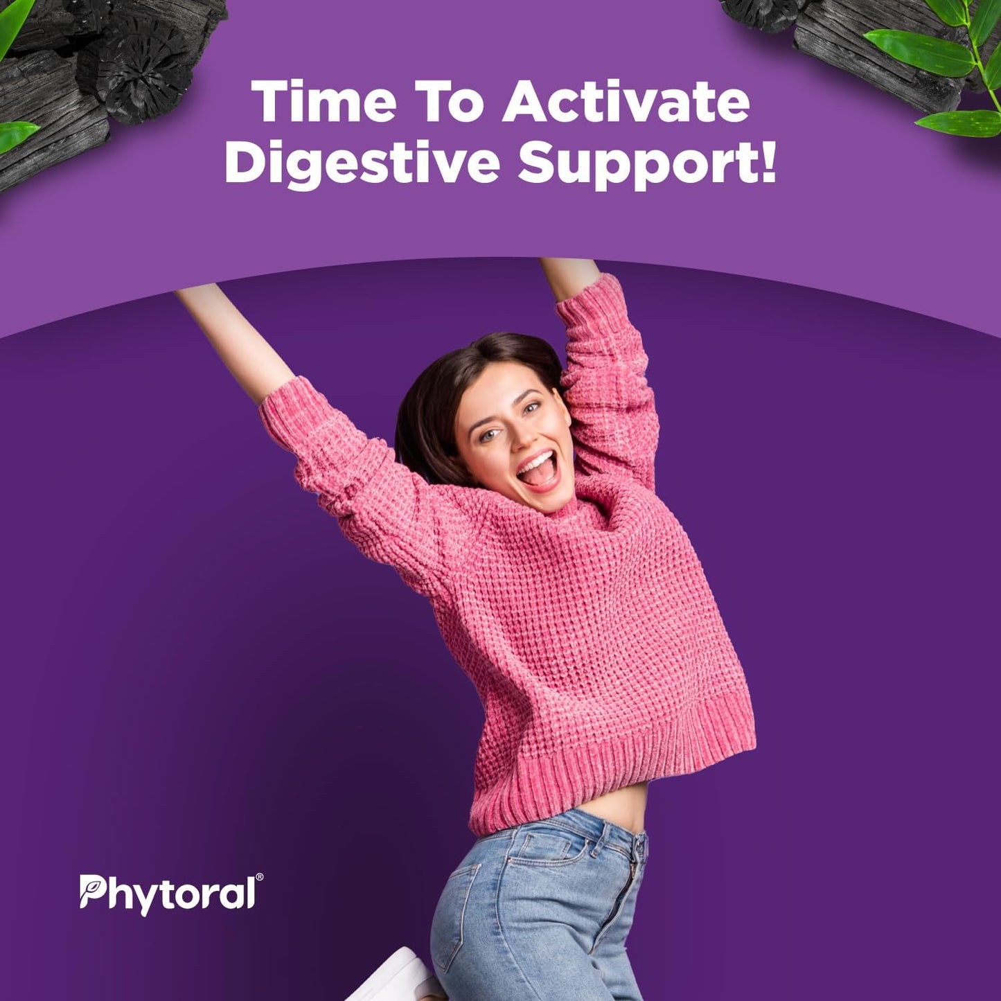 Activated Charcoal Coconut Capsules 1200mg for Detox & Cleanse - Bloating Relief - Active Supplement for Body & Gut Health - 270 Count