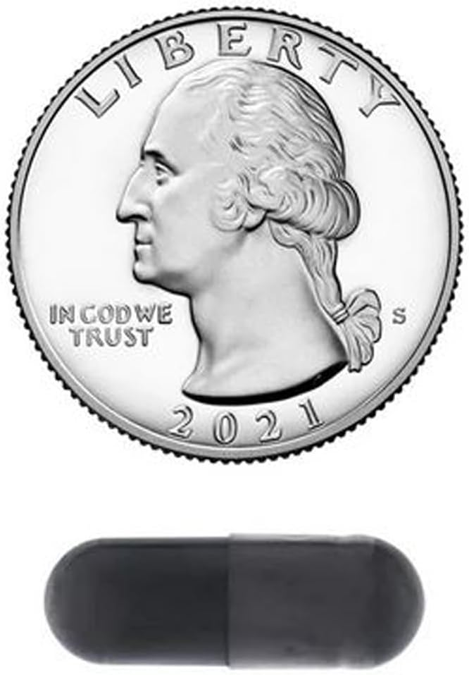 Activated Charcoal Dietary Supplement - 520 mg Capsules, 60 Count - Top Care Brand